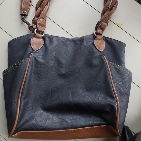 Style &Co. Black Faux Leather Shoulder Bag - Picture 2 of 4